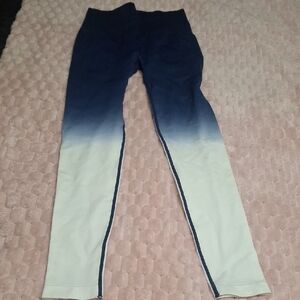 The Sin Collection- Blue and White Ombre /Athletic Leggings- W Sz Medium